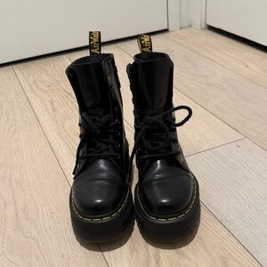 Black Leather Dr. Martens Women's Boots